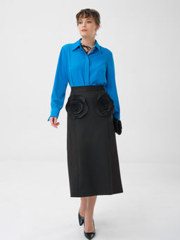 Юбка с декоративными цветами - Stilla фото 2