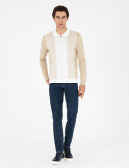 Бежевый зауженный свитер - Cacharel фото 4