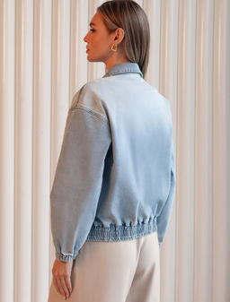 VILATTE / Бомбер из эластичного денима  фото 4