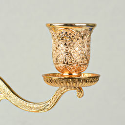 Подсвечник на 3 свечи 23 см золото резное / 303G /уп 48/ - Галеонтрейд фото 3