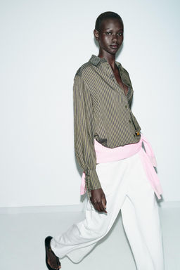 STRIPED SHIRT WITH BOWS - Zara фото 13