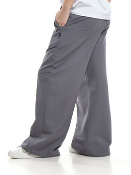 Брюки со стрелками для девочки подросткам 22-2010 серый джинс - Mini maxi фото 3