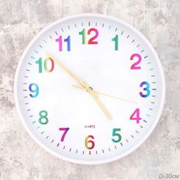 Часы настенные 30 см / NE-2807A /уп 20/цифры градиент