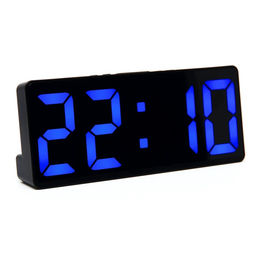 Часы электронные настольные, USB, календарь, будильник, термометр, 15×6.3 см, синяя индикация