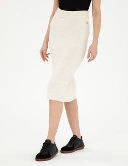 Ekru Loose Fit Triko Etek - Pierre cardin фото 2