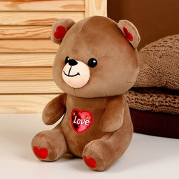 Мягкая игрушка «Медведь», размер 22 см, цвет коричневый