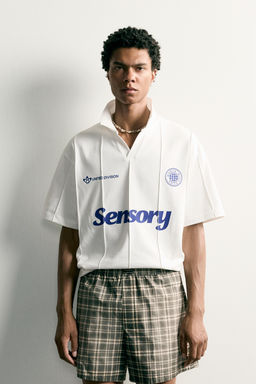 POLO RELAXED FIT F?TBOL RETRO / Blanco roto - Zara фото 2