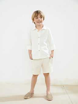 Basic Uzun Kollu Erkek ?ocuk G?mlek