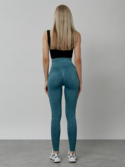 Легинсы для фитнеса женские бирюзового цвета 1001Br - Mtforce фото 11