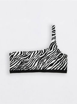 CONTE SAVANNA Лиф-бандо на одно плечо с рисунком зебра zebra - Conte elegant фото 2
