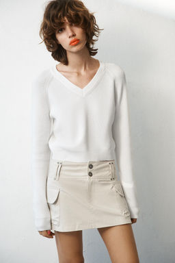 JERSEY PUNTO CUELLO PICO / Blanco