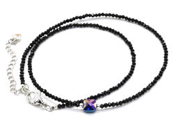 Чокер из шпинели шарик граненый 2мм с подвеской из циркона, 38см Радуга камня  фото 13