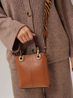 Сумка кожаная кросс-боди Deboro 30347 коньяк/сафьяно