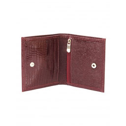 Портмоне женское Croco-ПР-917 натуральная кожа 2 отд, 6 карм, бордо игуана (78) 265139  фото 3