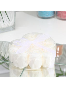 Мыльные розочки, белые, набор 9 шт.