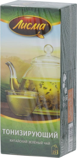 Лисма. Зеленый тонизирующий карт.пачка, 25 пак.
