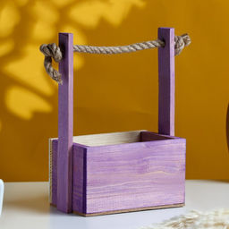 Кашпо деревянное, 15128.5(25) см Пауль и Любовь. Love в цветочках, с принтом - Дарим красиво фото 3