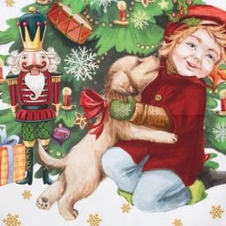 Новогоднее полотенце Этель Новогодняя сказка 40х67 см, 100% хлопок, саржа 190 гр/м2  фото 3