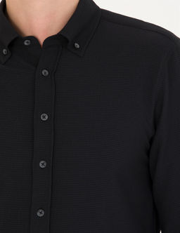 Siyah Slim Fit Uzun Kollu G_mlek - Pierre cardin фото 7