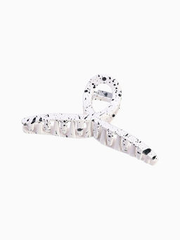 Цена за 12 шт. Крабик для волос «Пелагея», петля, 11 см, белый, чёрный