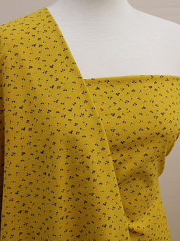 Теплый хлопок Ягодная мириада цв.горчично-желтый, ш.1.50м, хлопок-100%, 150гр/м.кв - Купава фото 4