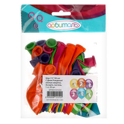 Шар латексный 12" «С днём рождения! Милые зверята», пастель, 2-сторонний, набор 25 шт., МИКС