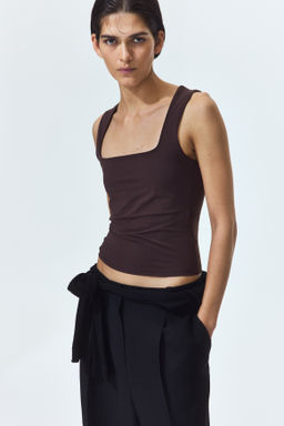 Top con escote cuadrado - H&m фото 8
