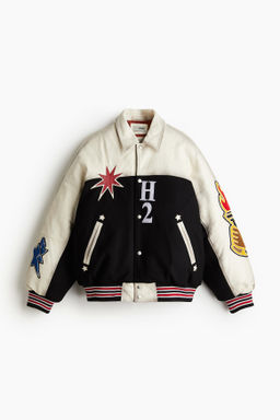 Chaqueta de b?isbol de piel