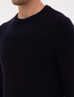 Lacivert Slim Fit Bisiklet Yaka Triko Kazak - Pierre cardin фото 7