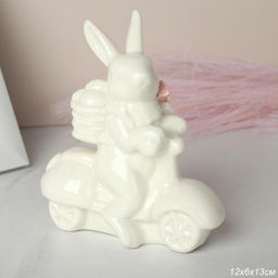 Цена за 1 шт. Фигурка Кролик на велосипеди 13 см / RD-708 /уп 72/Пасха - Галеонтрейд фото 2