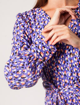 VILATTE / Платье из премиальной вискозы с застежкой на пуговицы сбоку до низа  фото 7