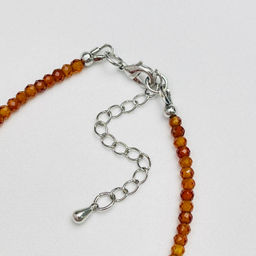 Браслет из Граната Спессартин и Сердолика - Радуга самоцветов фото 4