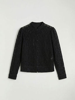 Hakim Yaka Dantelli Bluz