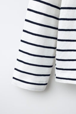 CAMISETA SOFT RAYAS / Blanco - Zara фото 4