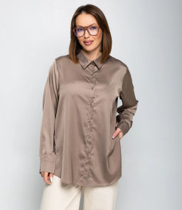 Рубашка #ОКТ085005, капучино
