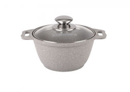 ЛА_АП_MARBLE (светлый) Кастрюля 1,0 л со стекл. кр, арт. кмс12а