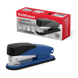 АКЦИЯ Цена за 12 шт. Степлер №24/6 Half-strip ErichKrause Quadro Classic до 30 листов, ассорти (в коробке по 1 шт.)