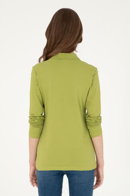 Женский базовый свитшот фисташкового цвета - U.s. polo assn фото 5