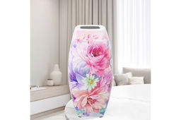 Ваза 1,5 л 11*11*21 см Акварель квадрат, NEW BONE CHINA