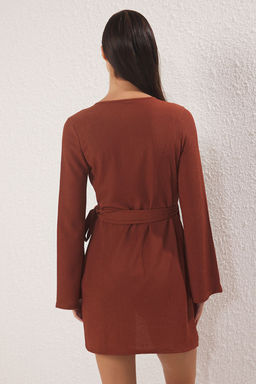 Trendyolmilla Siyah Mini Dokuma Baglamal? Plaj Elbisesi TBESS24EL00072  фото 14