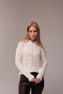 10462 Джемпер с капюшоном белый - Martichelli фото 17