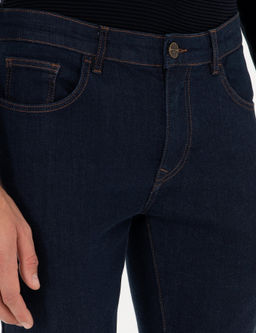 Lacivert Slim Fit Jean Pantolon