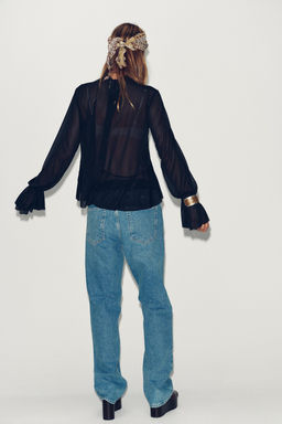 FLOWING RUFFLED TOP - Zara фото 6