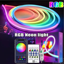 Наружная светодиодная лента RGBIC IP66 10 метров USB, водонепроницаемая, синхронизация музыки, неоновая веревка с управлением через приложение - Family фото 6