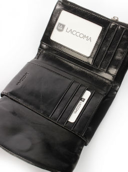 LACCOMA кошелек LA-2089-Б-черный натуральная кожа