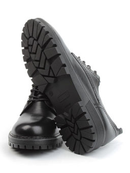 03-DYL75-1 BLACK Полуботинки женские (натуральная кожа)