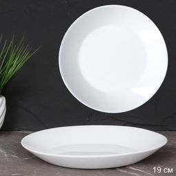 Тарелка 190 мм белая ЕВРО / LMLQP75 (white) /уп 48/ 700316 / - Галеонтрейд фото 3