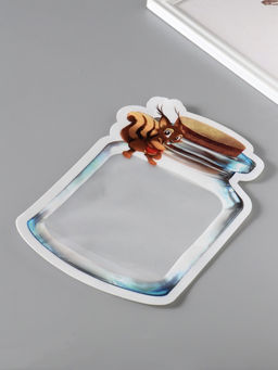 Цена за 3 шт. Пакет для хранения «Стеклянная баночка с пробкой. Белочка», застёжка zip-lock, 17×24.5+7 см