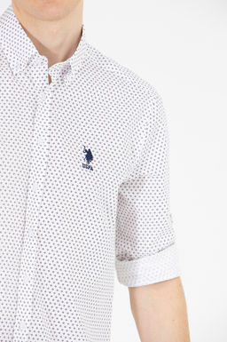 U. S. Polo Assn Мужская темно-синяя рубашка с длинным рукавом - U.s. polo assn фото 7