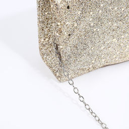 Сумка-клатч на клапане, длинная цепь, цвет золотистый - Simaland фото 4